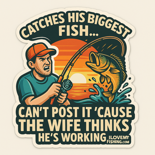 Catches His Biggest Fish... Can't Post It ‘Cause the Wife Thinks He’s Working